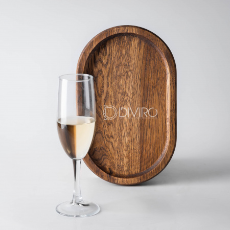 Овальная тарелка из дуба, 32×20 см от мастерской DIVIRO